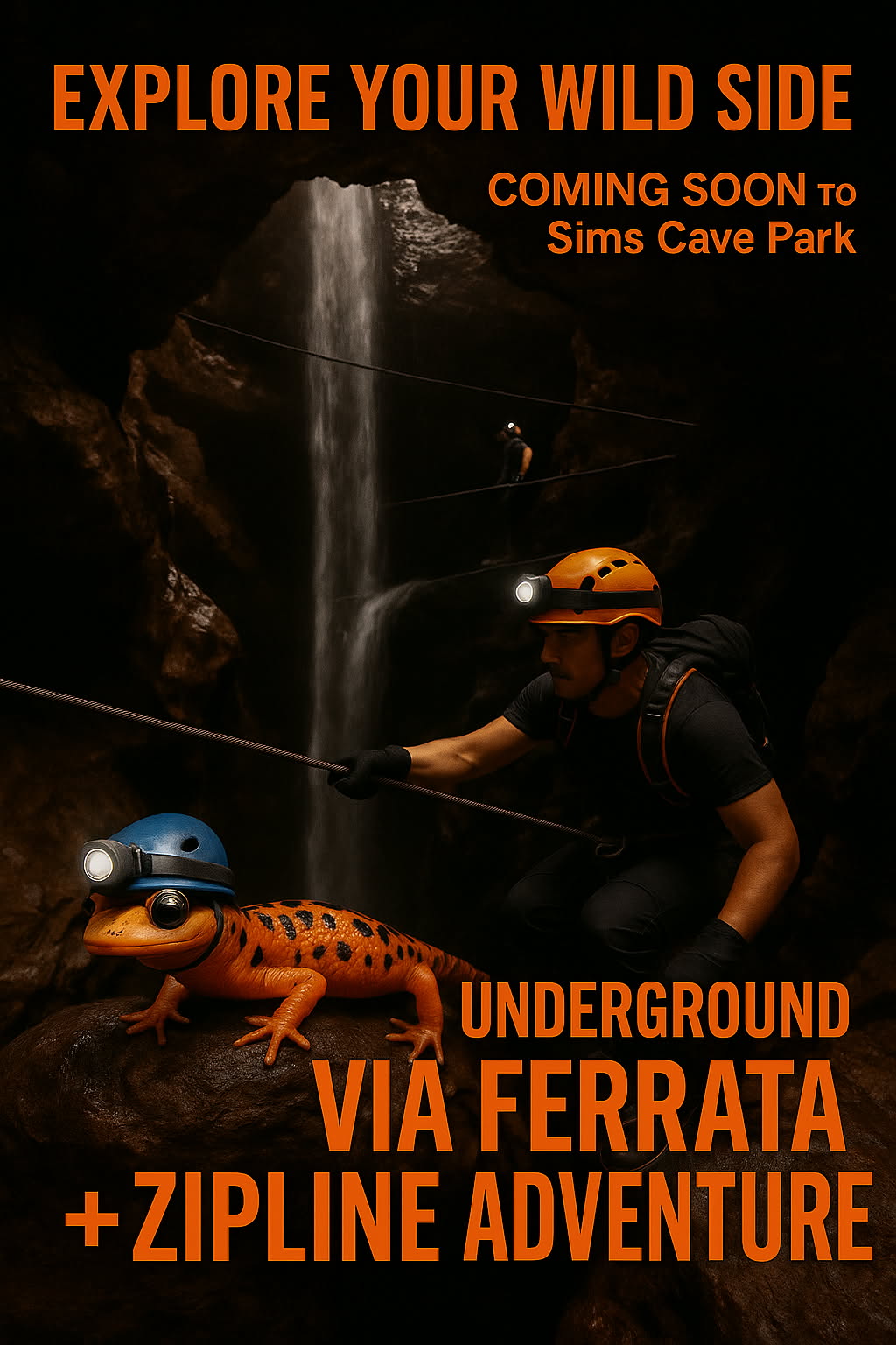 Via Ferrata Birmingham Alabama Adventure Via Ferrata Birmingham Alabama zipline Adventure tour coming underground to sims cave park